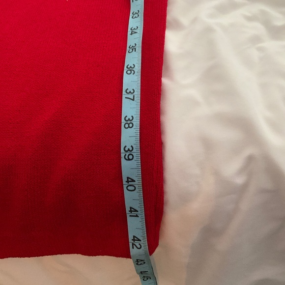 St.John Evening Sleeveless Knit Red Holiday Dress Rhinestone Neckline 6 - Picture 10 of 12